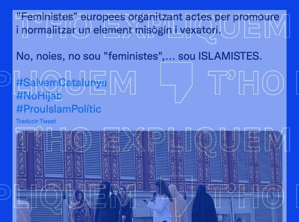 L’acte sobre el vel islàmic a Sant Antoni (Barcelona) no promovia aquesta peça, sinó que explicava la seva història i denunciava el seu significat