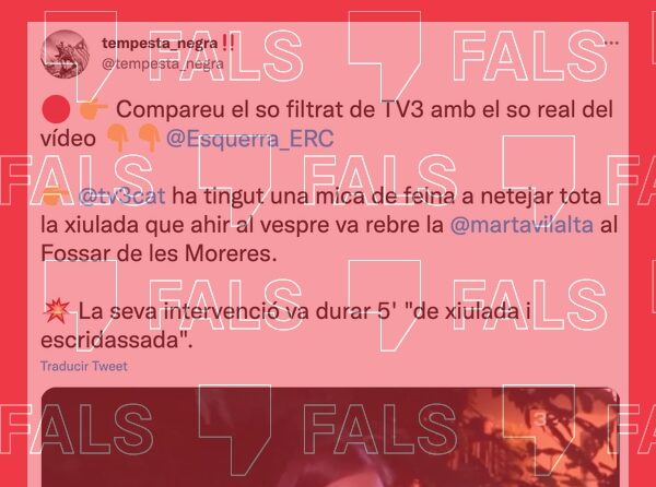 TV3 no ha &ldquo;silenciado&rdquo; los pitidos a Aragon&egrave;s y Vilalta durante la Diada