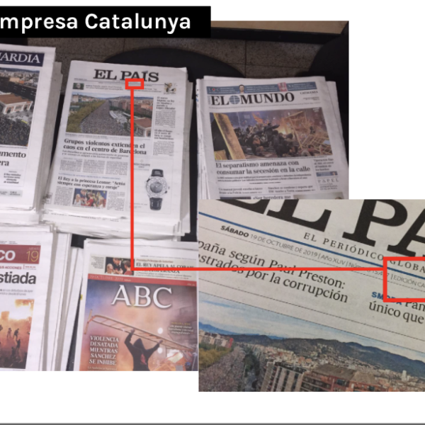 La portada d’El País de la vaga del 18-O va ser la mateixa a Madrid i Catalunya