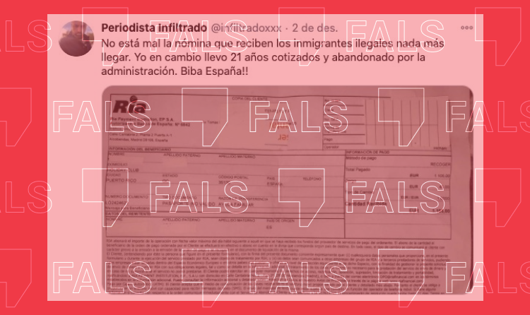 Els immigrants que arriben a Espanya sense papers no reben una ajuda de 1.000 euros