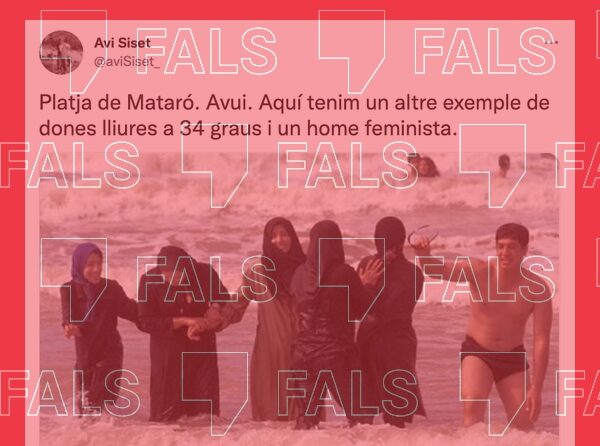 Una fotografía viral de cinco mujeres con velo islámico en la playa no es de Mataró ni es actual, se hizo en Irán hace 18 años