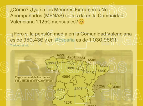 FOTOS | Mapa publicació Twitter sobre ajudes menors no acompanyats