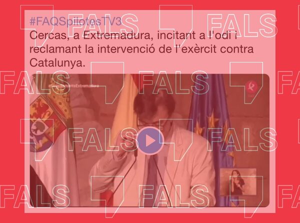 Javier Cercas no ha demanat la intervenci&oacute; militar de Catalunya
