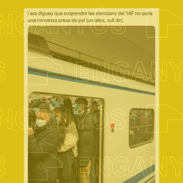 Esta imagen es del metro de Madrid y no tiene nada que ver con las elecciones del 14F
