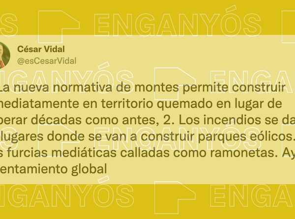 La Ley de Montes no permite &ldquo;construir inmediatamente en territorio quemado&rdquo;, tienen que pasar 30 a&ntilde;os o se debe justificar por &ldquo;razones imperiosas de inter&eacute;s p&uacute;blico&rdquo;