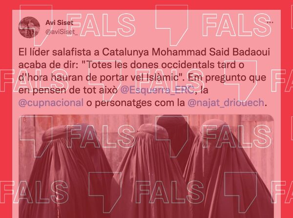 No hi ha proves que el president d’una associació musulmana de Reus hagi dit que totes les dones occidentals acabaran portant vel