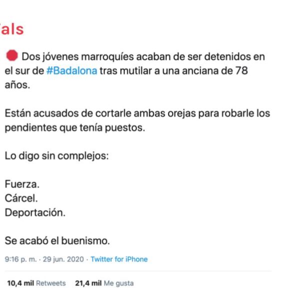 Els autors d’un robatori amb violència a Badalona no van tallar les dues orelles a la víctima