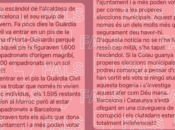 És fals que hi hagi “1.600 magrebins” empadronats en un sol pis per “cobrar ajudes” i votar Colau