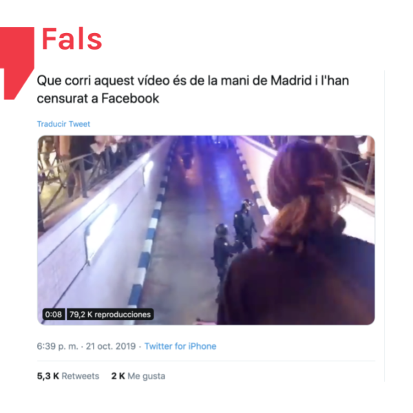 Aquestes imatges de càrregues policials suposadament censurades no són de Madrid, són del 18-O a València