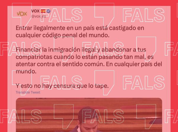 No tots els codis penals del món castiguen entrar irregularment a un país i Espanya tampoc, a diferència del que diu Garriga