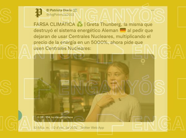 Greta Thunberg no ha pedido que se usen las centrales nucleares