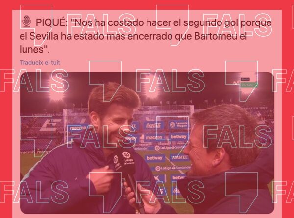 Les declaracions de Piqu&eacute; comparant el Sevilla C.F. amb Bartomeu no s&oacute;n reals: &eacute;s un mem