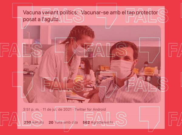 No hi ha proves que Pablo Casado s’hagi vacunat de coronavirus amb el &ldquo;tap protector posat a l’agulla&rdquo;