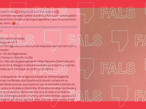 No hi ha quatre treballadors de l’Aemet que hagin afirmat que “Espanya està essent ruixada des d’avions”