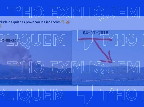 La imagen que relaciona un incendio con la construcci&oacute;n de un parque e&oacute;lico es de Grecia y los molinos no est&aacute;n en la zona quemada