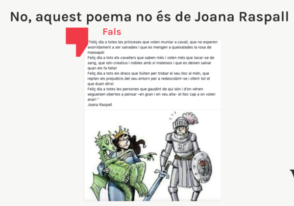 Aquest poema de St. Jordi no és de Joana Raspall