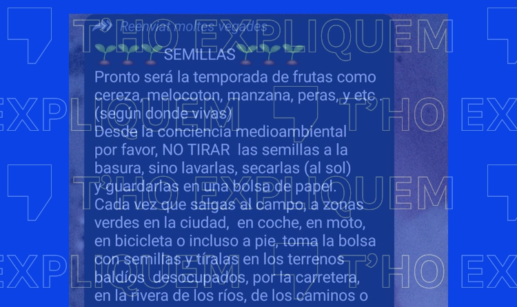 Lanzar semillas al campo no es buena idea para combatir la subida de temperaturas
