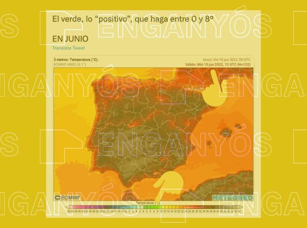 El color verd dels mapes del temps no indica que les temperatures siguin “positives” en un moment de l’any