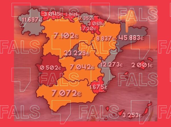 Cataluña no es la comunidad autónoma con mayor PIB, como muestra un mapa viral con datos erróneos