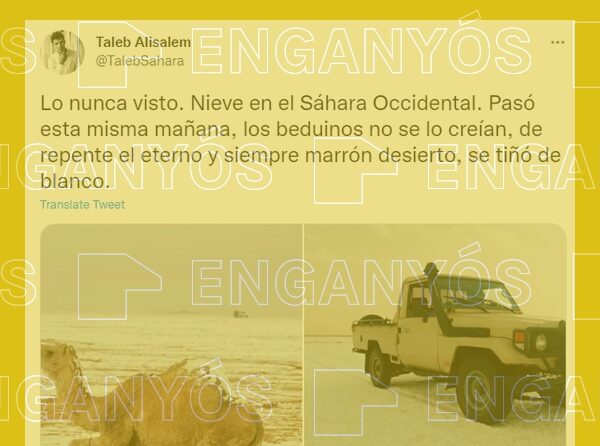 Es falso que haya nevado en el Sáhara Occidental este octubre