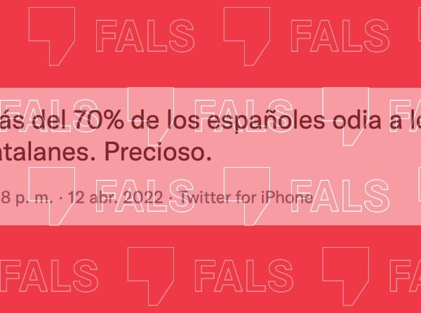 No hay datos para afirmar que el 70% de los españoles odia a los catalanes y el informe de ICIP y Esade no lo refleja