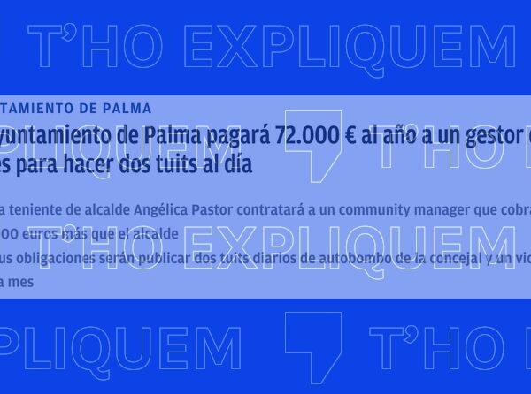 El Ayuntamiento de Palma no pagará 72.000 euros al año a un gestor de redes “para hacer dos tuits al día”