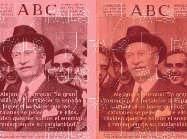 La portada antigua de &lsquo;ABC&rsquo; con unas declaraciones sobre los catalanes atribuidas a Alejandro Lerroux es un montaje