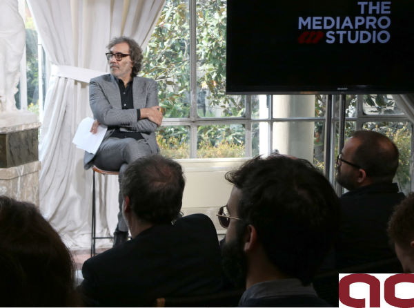 El soci de Mediapro Tatxo Benet durant la presentació de 'The Mediapro Studio' a Madrid