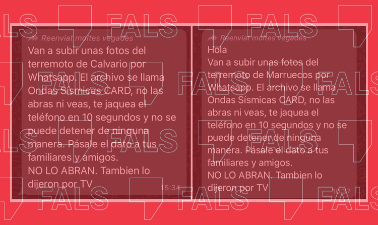 No et hackejaran el mòbil en 10 segons si obres un arxiu amb imatges del terratrèmol del Marroc o d’El Calvario