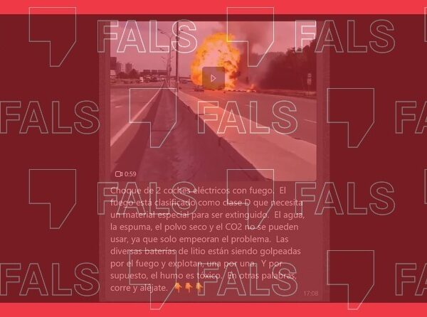 El vídeo viral d’un suposat “xoc de dos cotxes elèctrics” en realitat mostra un camió que transportava butà el 2013