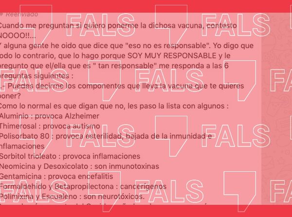 Los ingredientes de la vacuna del covid-19 se consideran seguros y el polisorbato-80 se usa hace a&ntilde;os