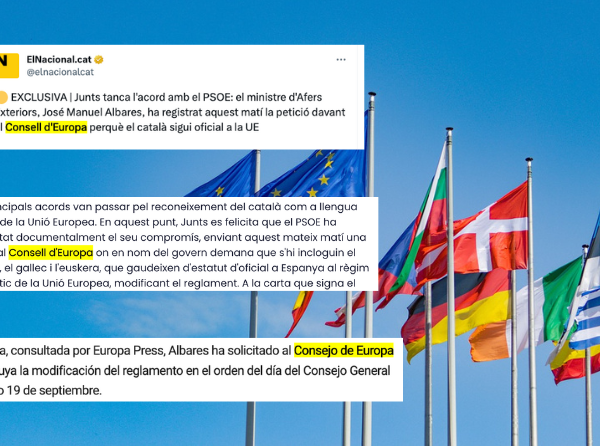 El Consell d’Europa no és el mateix que el Consell de la Unió Europea, l’organisme de qui depèn que el català sigui oficial a la UE