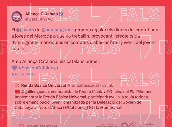 El govern no ha anat al Marroc a incentivar la immigració amb la renda bàsica universal ni està demostrat que aquesta mesura provoqui un efecte crida