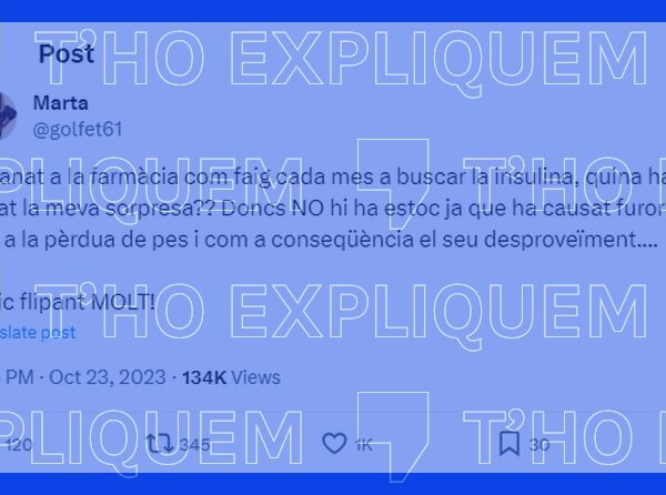 Hi ha notificats problemes de subministrament d’una insulina, però sense una causa concreta